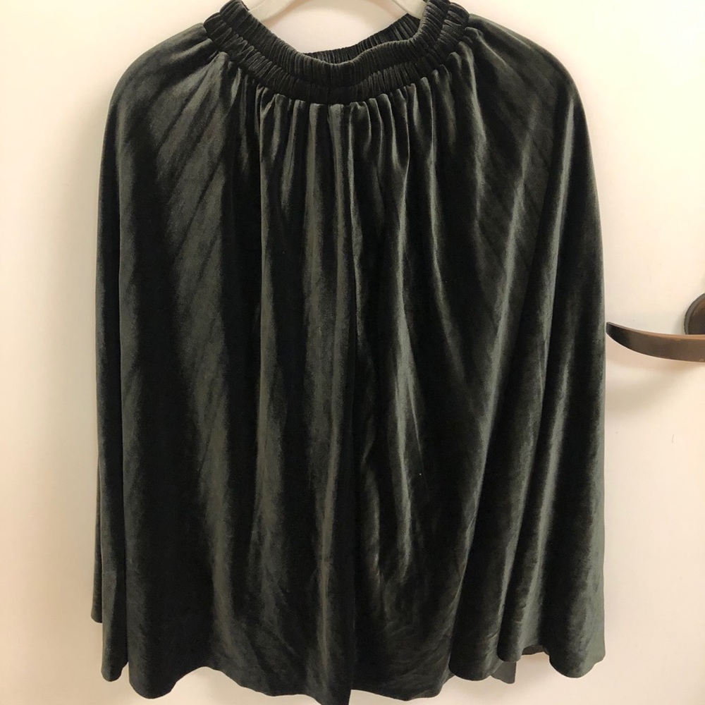 Olive green velvety fall/winter skirt